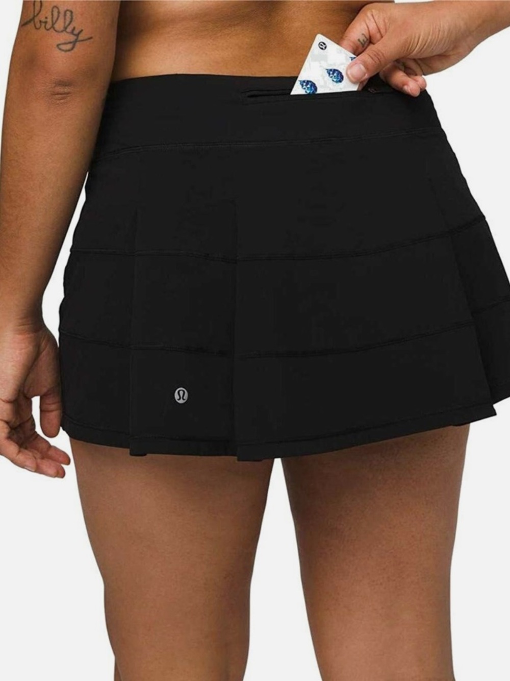 Lululemon Pace Rival Mid Rise Skirt Black Size 8 - Picture 14 of 15